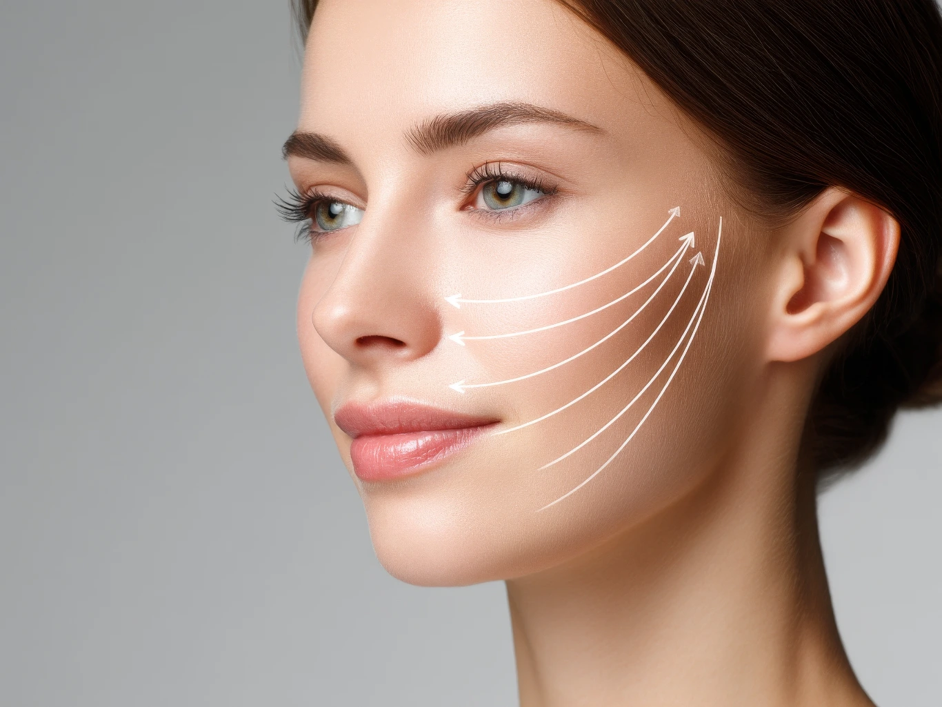 skin rejuvenation is illustrated in close up on a face
