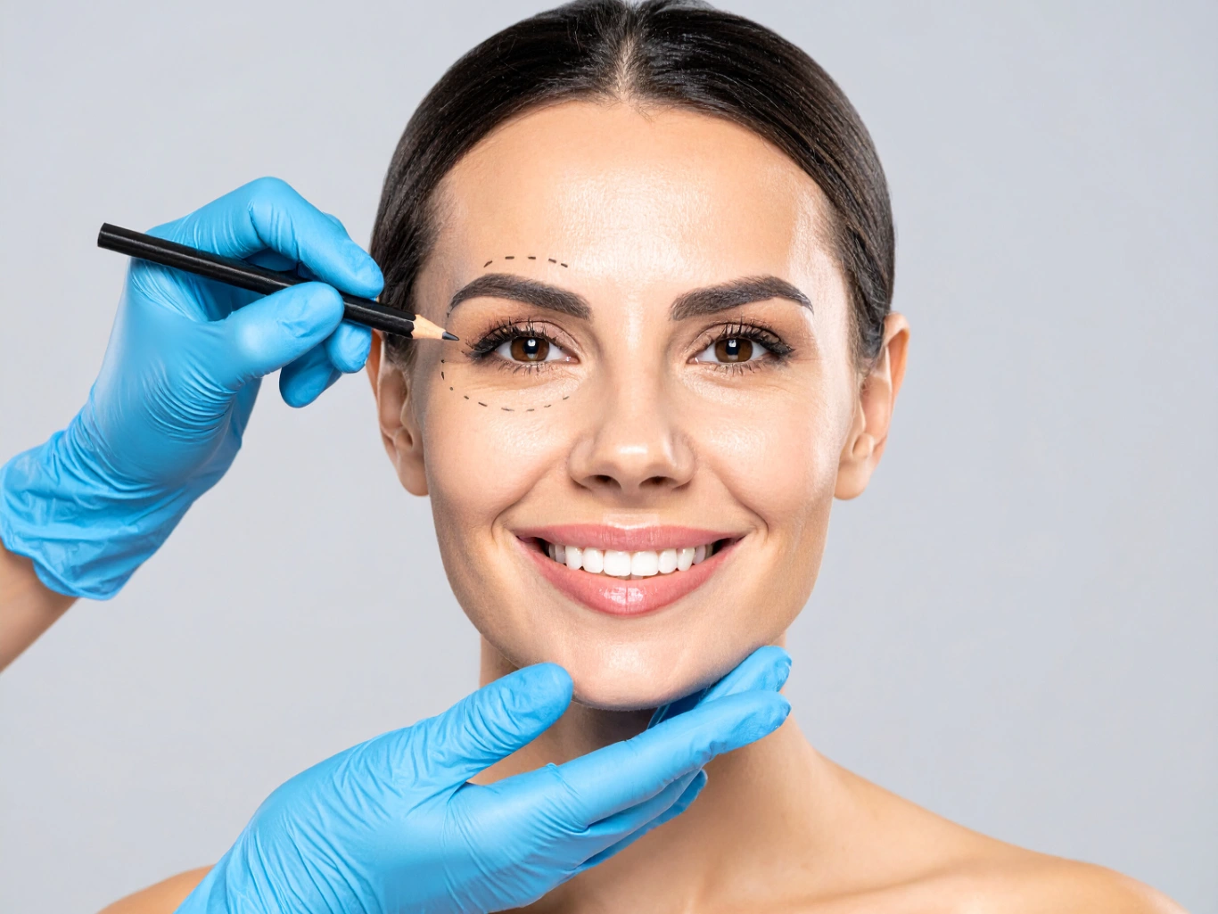 womans face for eyelid surgery blepharoplasty procedure